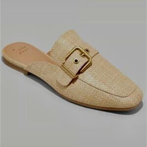 Women's Mule Flats Beige Size 8.5 - A New Day